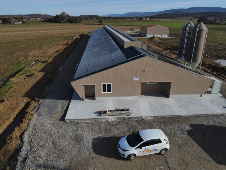 Toiture photovoltaïque, ferme Boudras, Allex @helioscop